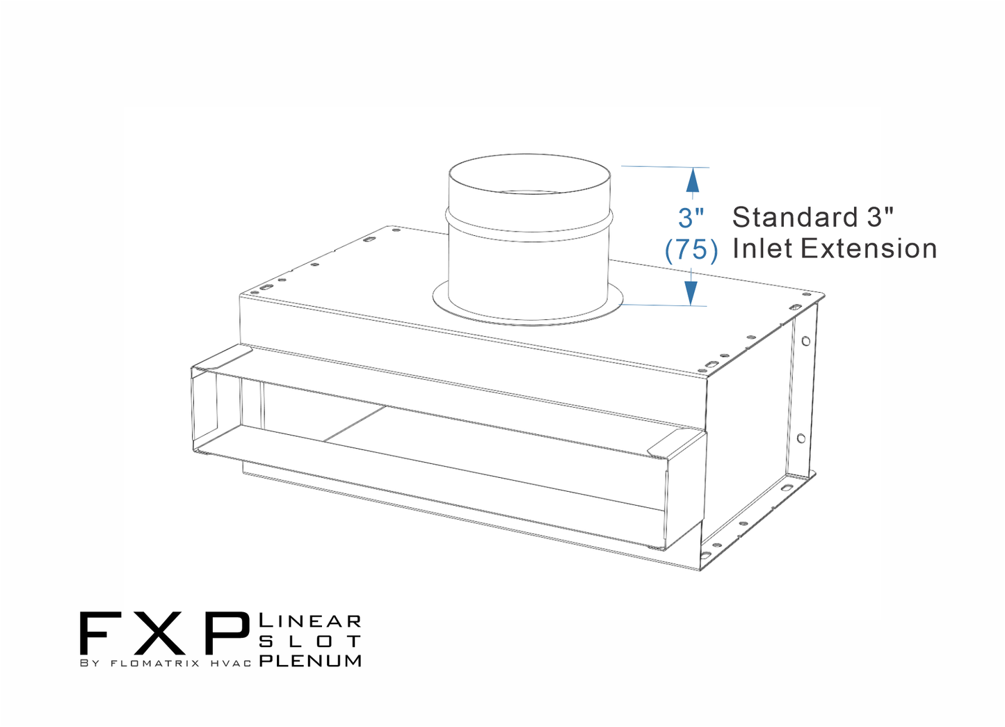 plenum inlet standard 3 inch length extension