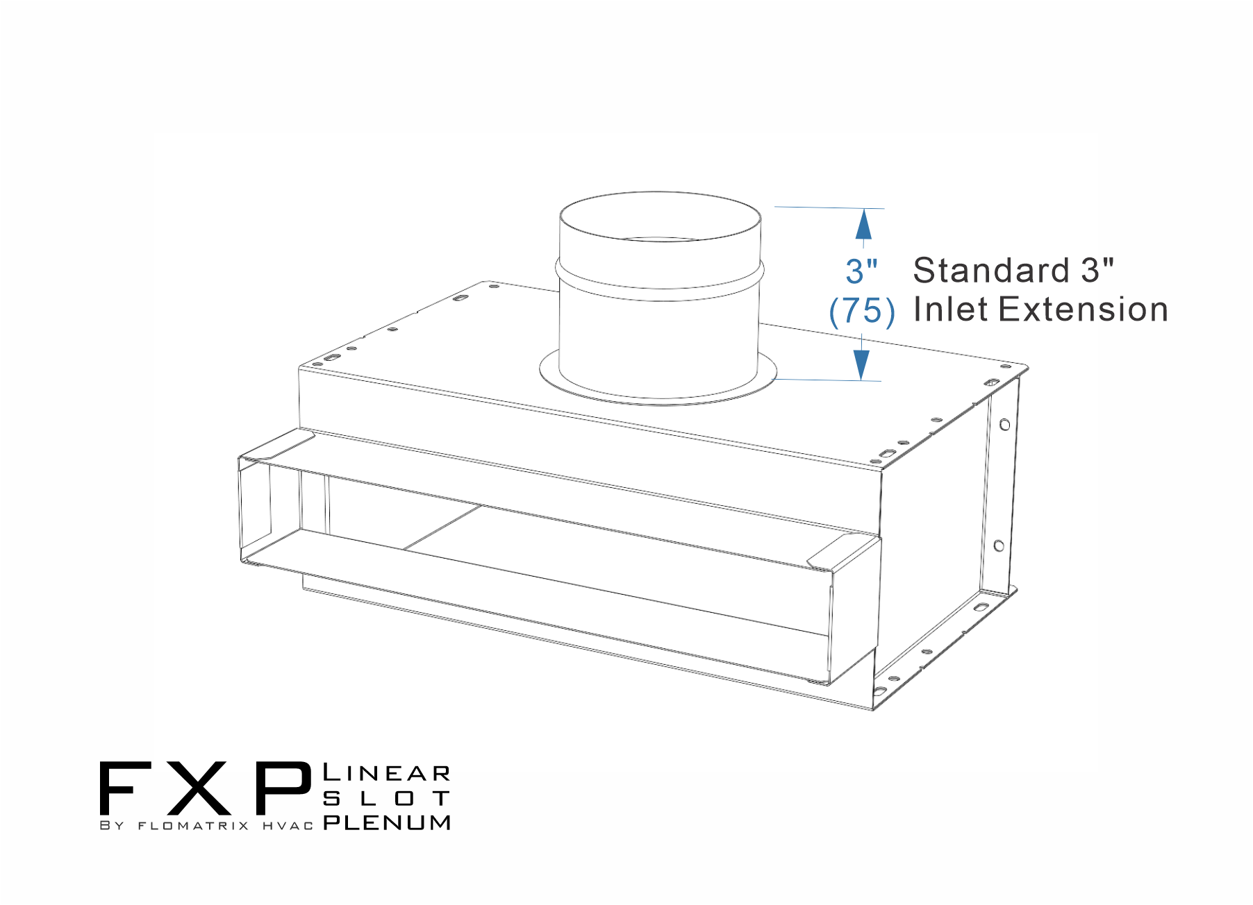 plenum inlet standard 3 inch length extension