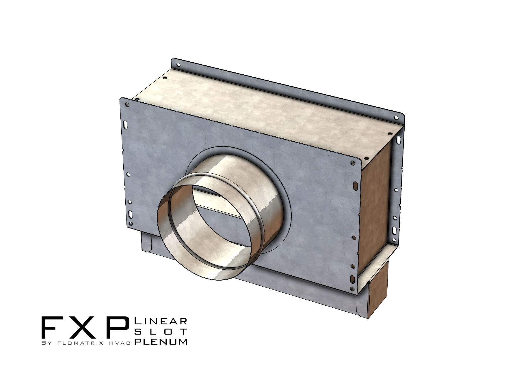 2 Inch width slot with 5 inch round  connector