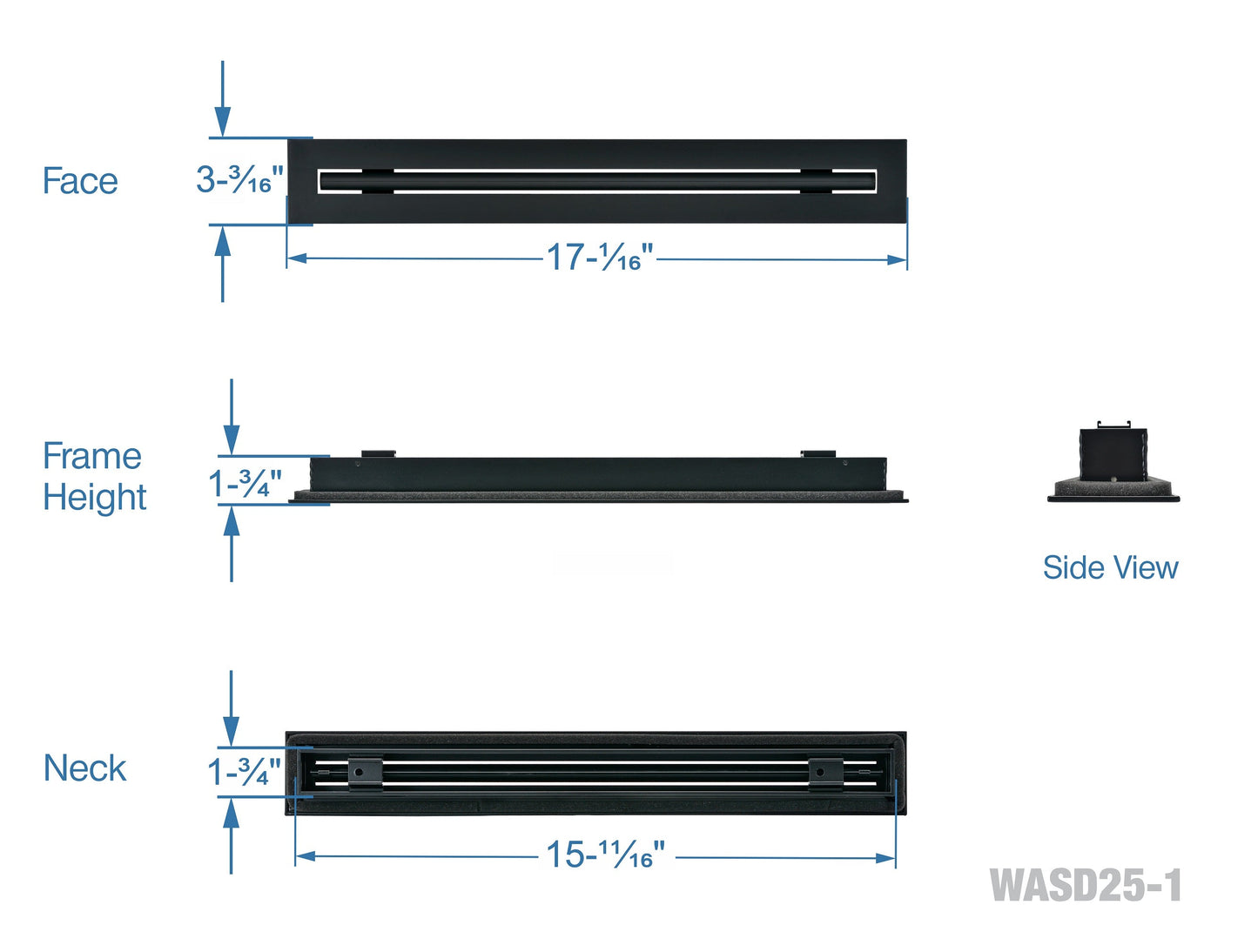 16" Linear Slot Diffuser HVAC air vent cover