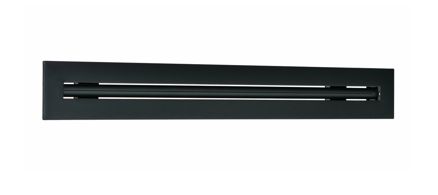 FLO-MATRIX  18"x2" Linear Slot Diffuser 1" (25mm) 1-Slot - Matte Black WASD25-1