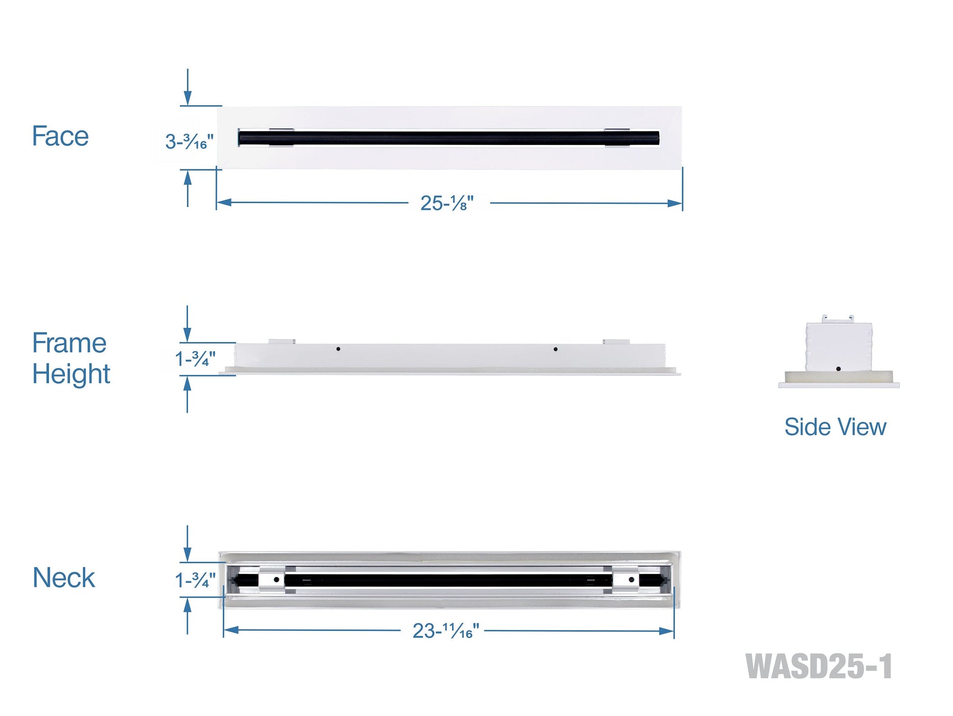 24" Linear Slot Diffuser HVAC modern air vent cover